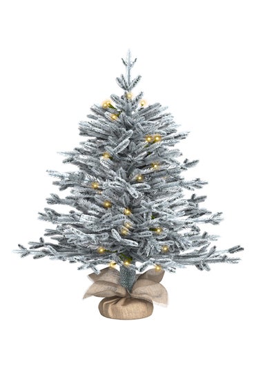 Charles Bentley Green Luxury 3ft Pre-Lit Faux Snowy Christmas Tree