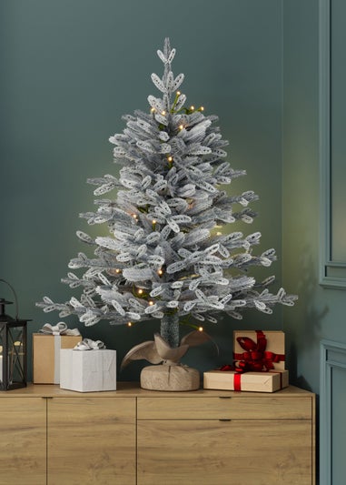 Charles Bentley Green Luxury 3ft Pre-Lit Faux Snowy Christmas Tree