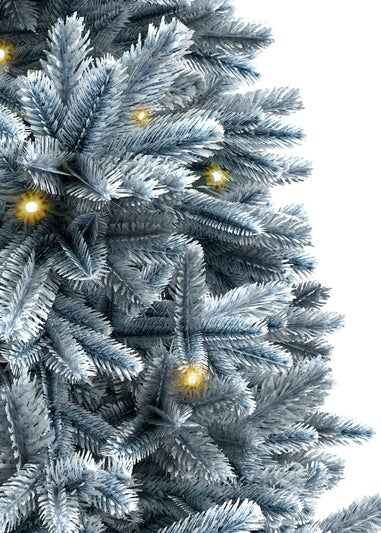 Charles Bentley Green Luxury 6ft Pre-Lit Faux Hinged Snowy Christmas Tree