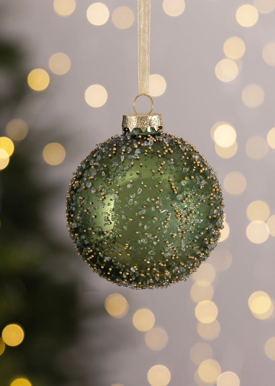 Charles Bentley Green 12 Piece Glass Bauble Collection