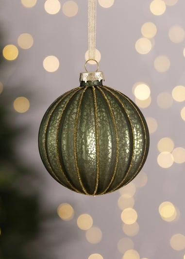 Charles Bentley Green 12 Piece Glass Bauble Collection