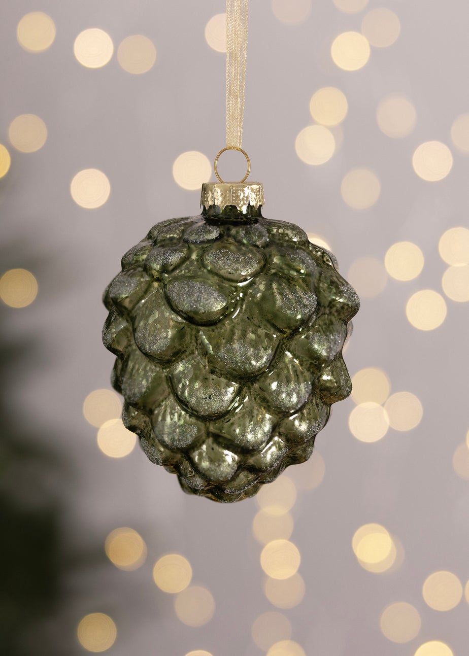 Charles Bentley Green 12 Piece Glass Bauble Collection