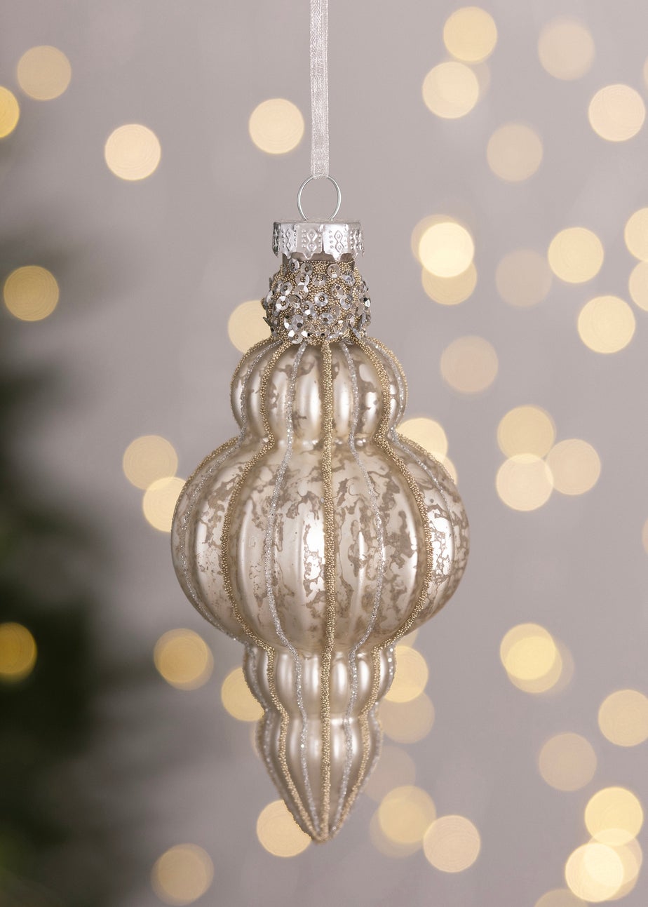 Charles Bentley Champagne Gold 12 Piece Coloured Glass Bauble Collection