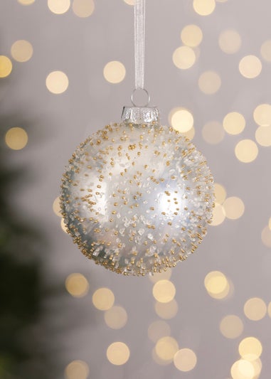 Charles Bentley Champagne Gold 12 Piece Coloured Glass Bauble Collection