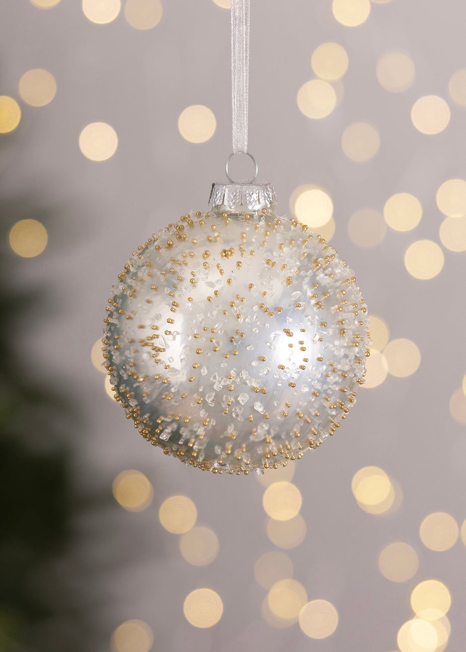 Charles Bentley Champagne Gold 12 Piece Coloured Glass Bauble Collection