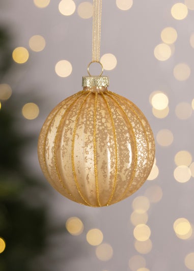 Charles Bentley Gold 12 Piece Coloured Glass Bauble Collection