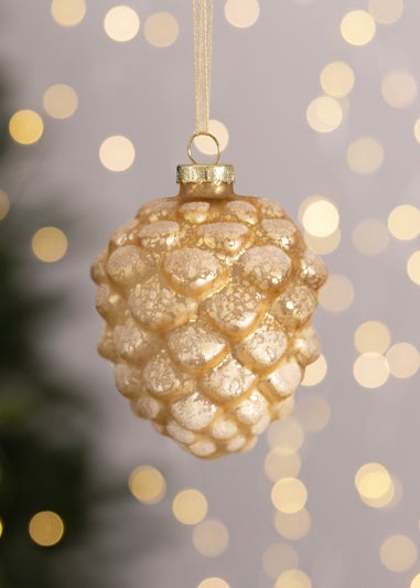 Charles Bentley Gold 12 Piece Coloured Glass Bauble Collection