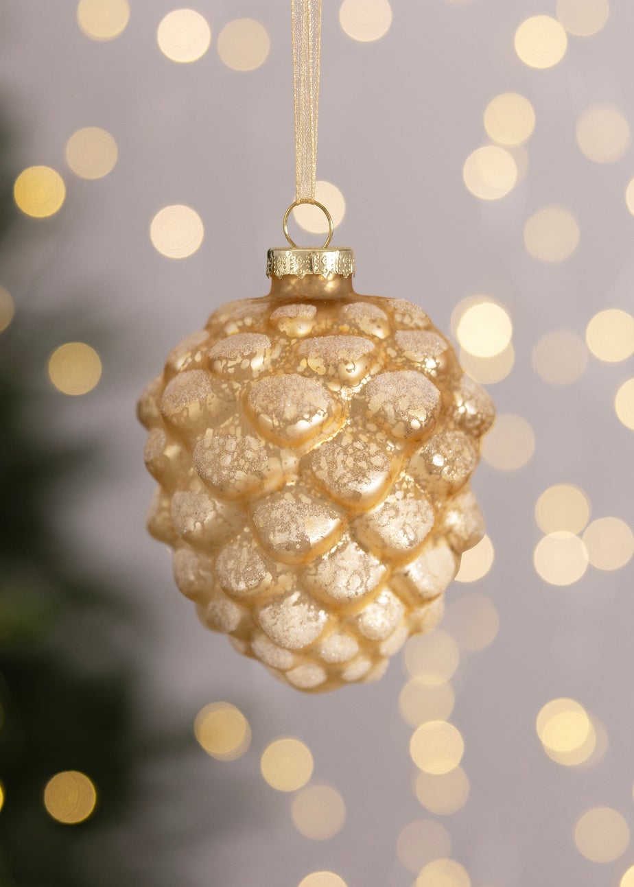 Charles Bentley Gold 12 Piece Coloured Glass Bauble Collection