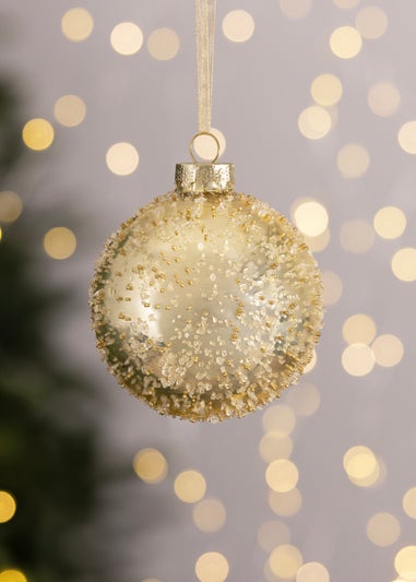 Charles Bentley Gold 12 Piece Coloured Glass Bauble Collection