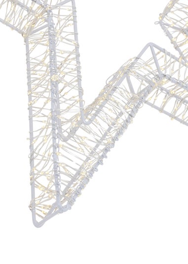 Charles Bentley White Indoor Outdoor 50cm Light Up Christmas Star