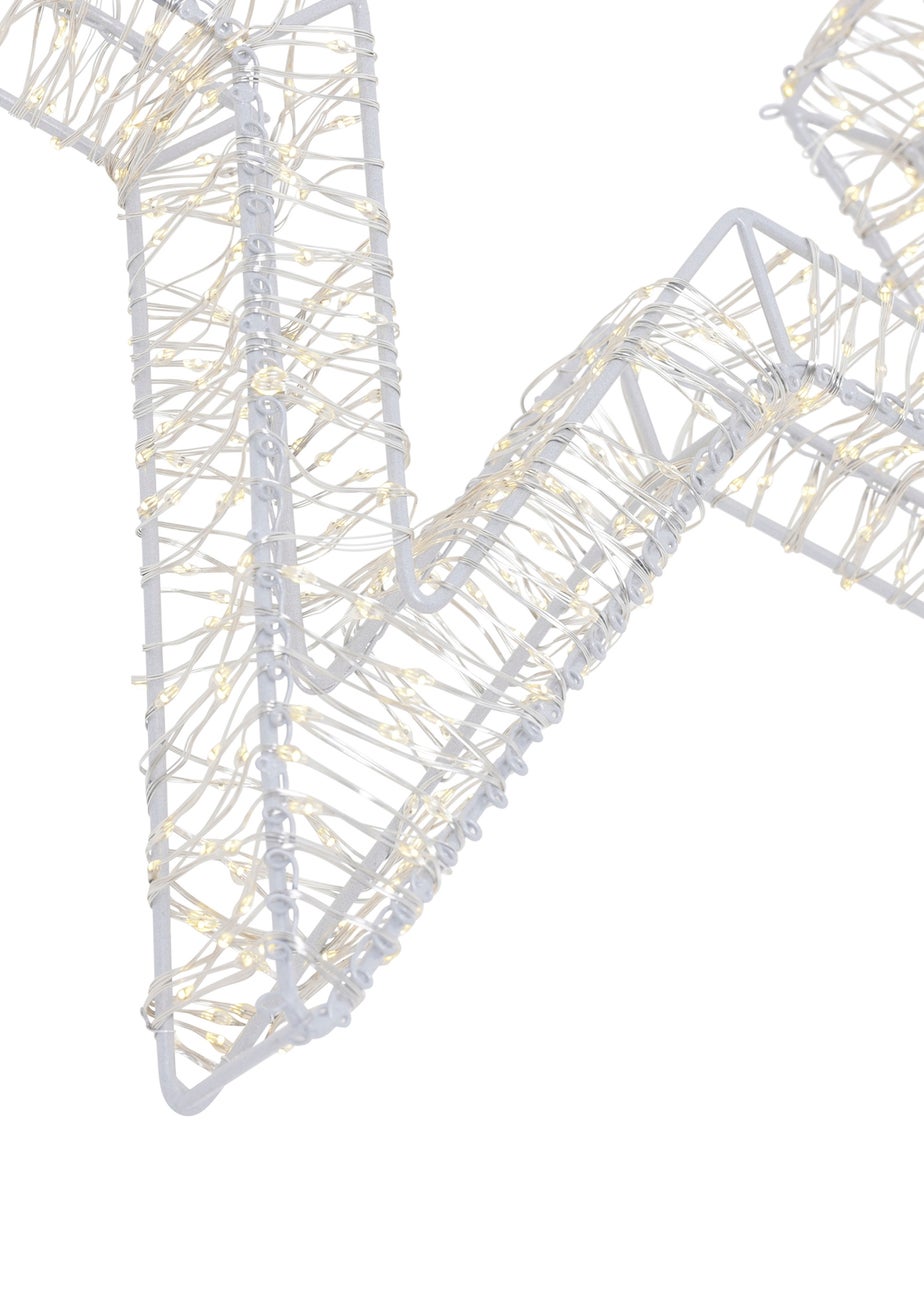 Charles Bentley White Indoor Outdoor 50cm Light Up Christmas Star