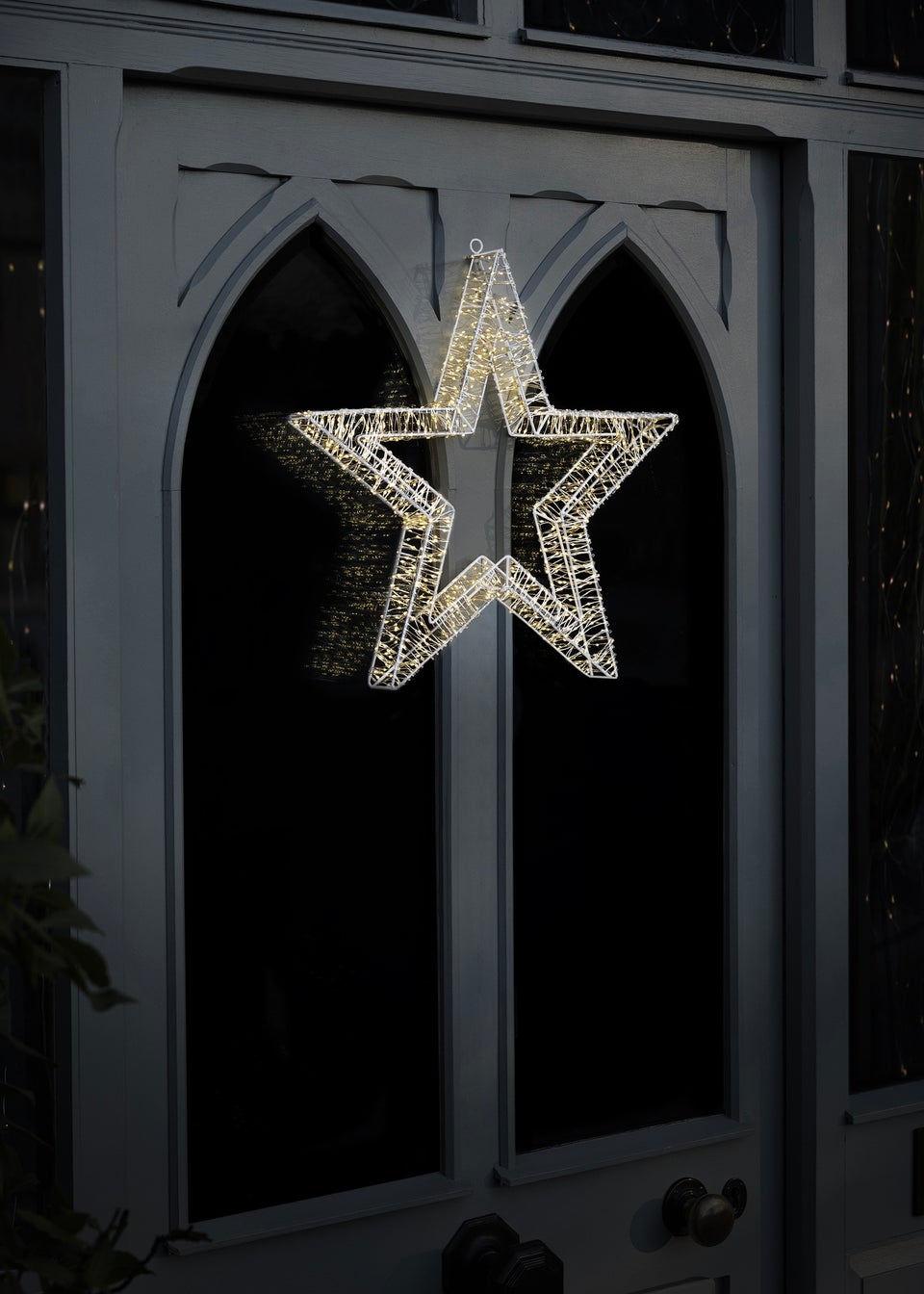 Charles Bentley White Indoor Outdoor 50cm Light Up Christmas Star