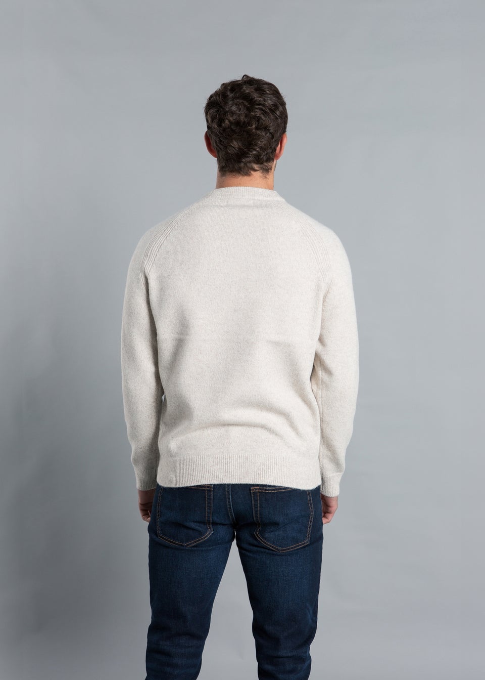 Kensington Eastside Natural Jersey Knit Raglan Crew Neck Jumper