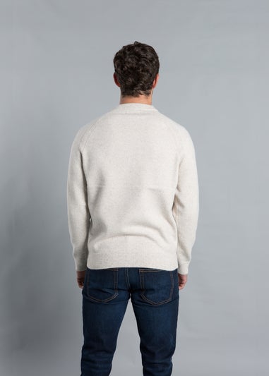 Kensington Eastside Natural Jersey Knit Raglan Crew Neck Jumper