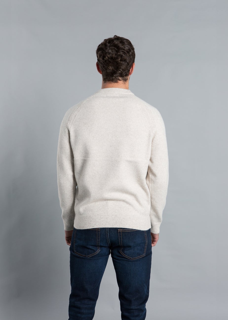 Kensington Eastside Natural Jersey Knit Raglan Crew Neck Jumper