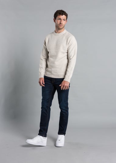 Kensington Eastside Natural Jersey Knit Raglan Crew Neck Jumper