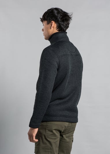 Kensington Eastside Charcoal Zip-Through Bonded Fleece Jumper