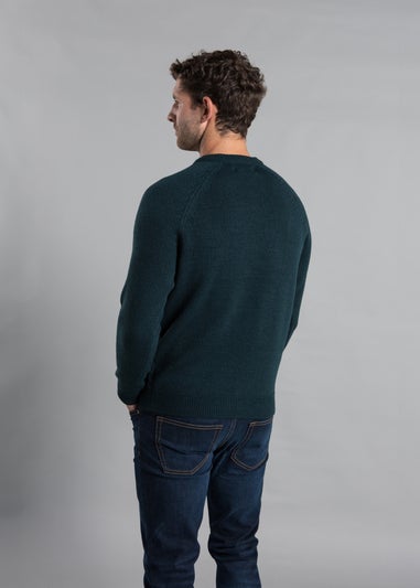 Kensington Eastside Emerald Crew Neck Knitted Jumper with Wool