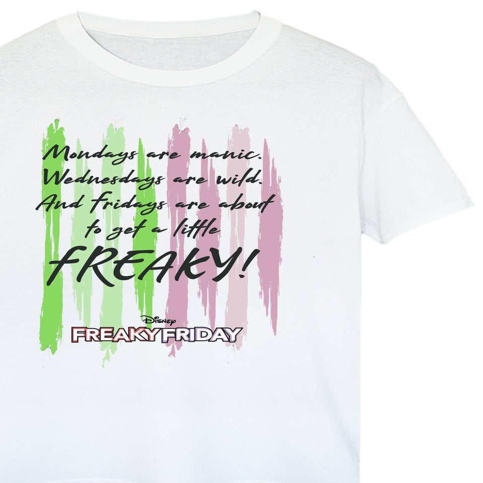 Disney Freaky Friday Bit Freaky White Graphic Boyfriend Fit T-Shirt