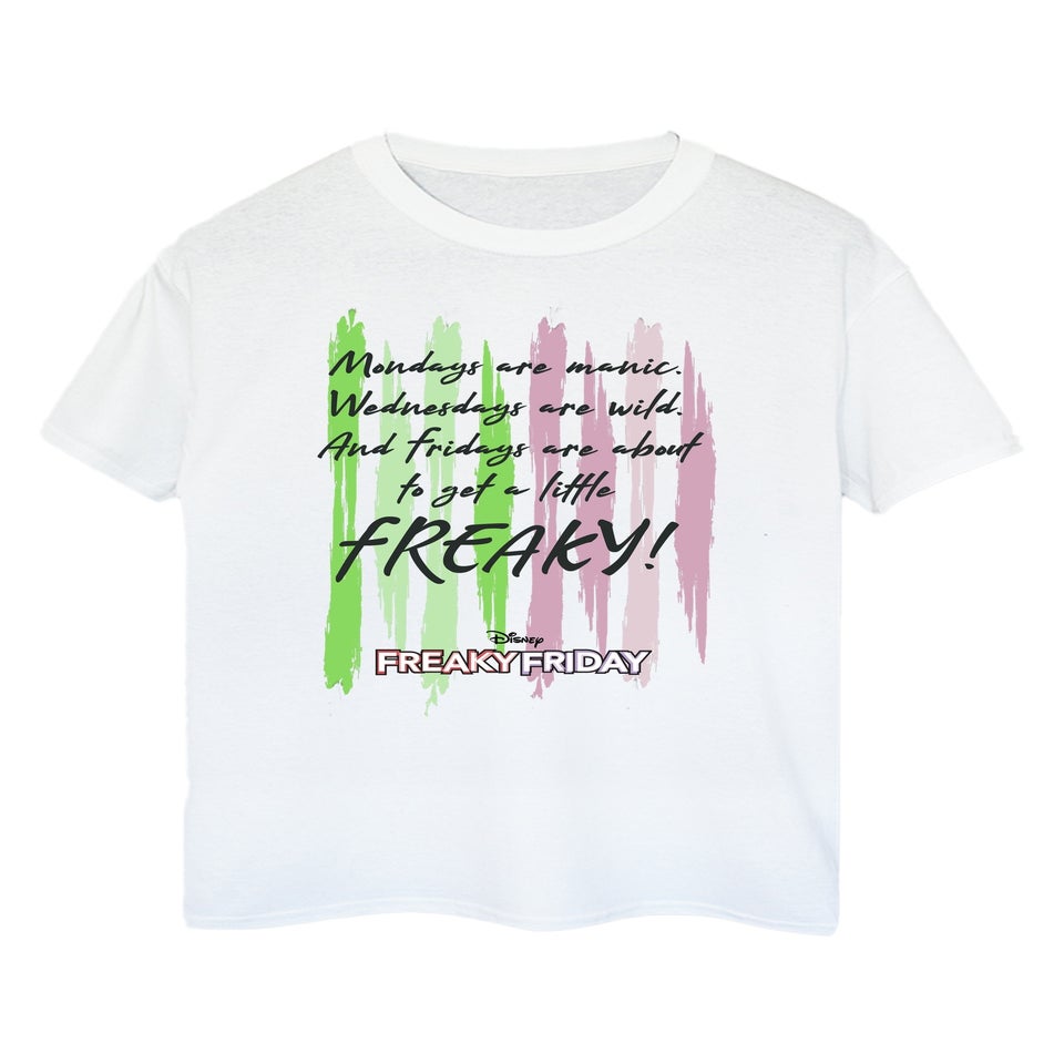 Disney Freaky Friday Bit Freaky White Graphic Boyfriend Fit T-Shirt