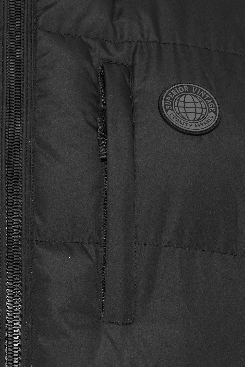 BadRhino Big & Tall Black Zip Through Gilet