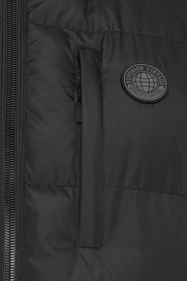 BadRhino Big & Tall Black Zip Through Gilet