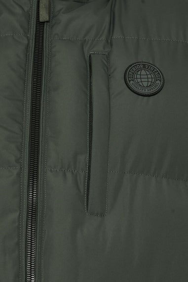 BadRhino Dark Green Zip Through Gilet