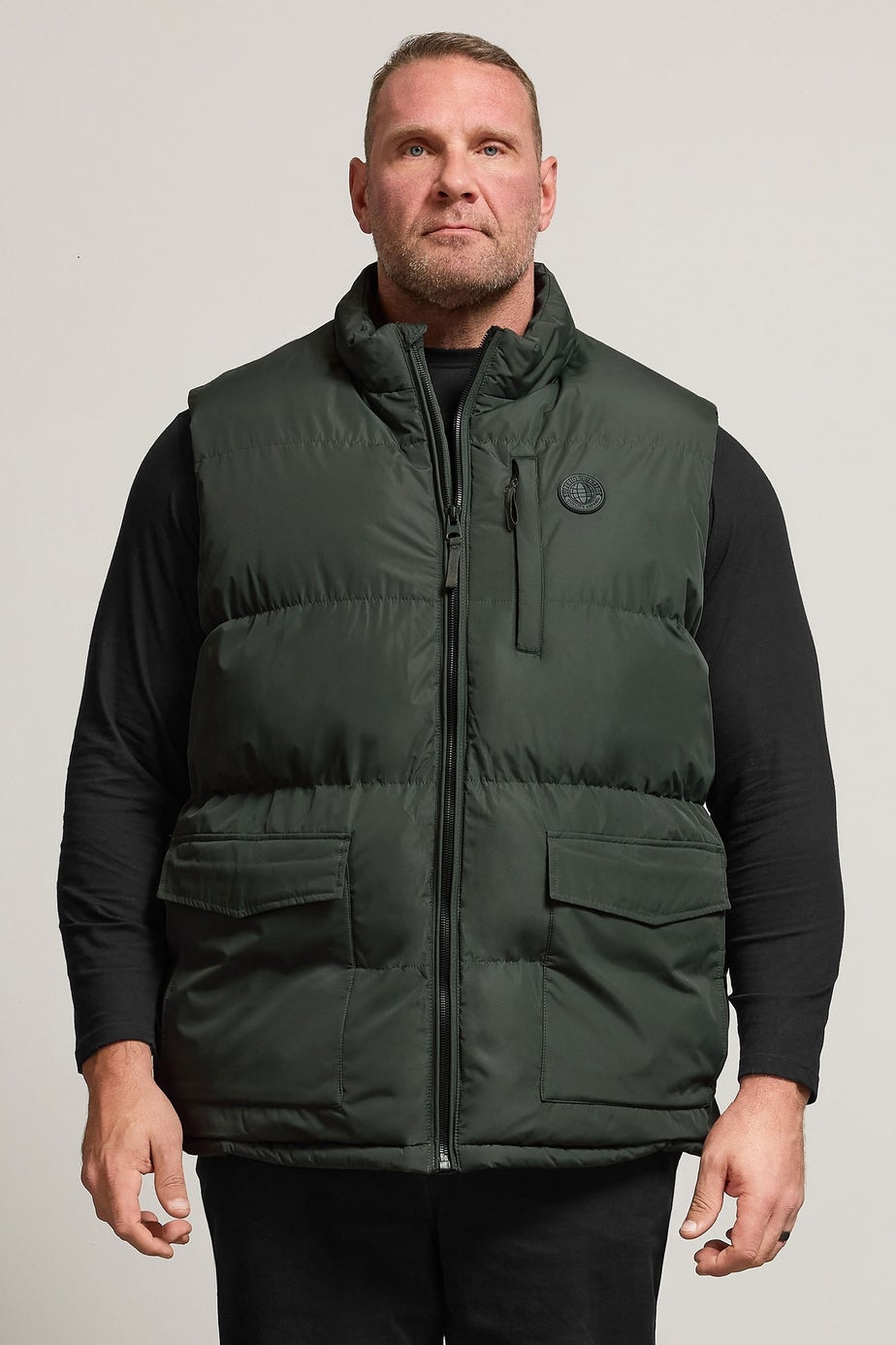 BadRhino Dark Green Zip Through Gilet