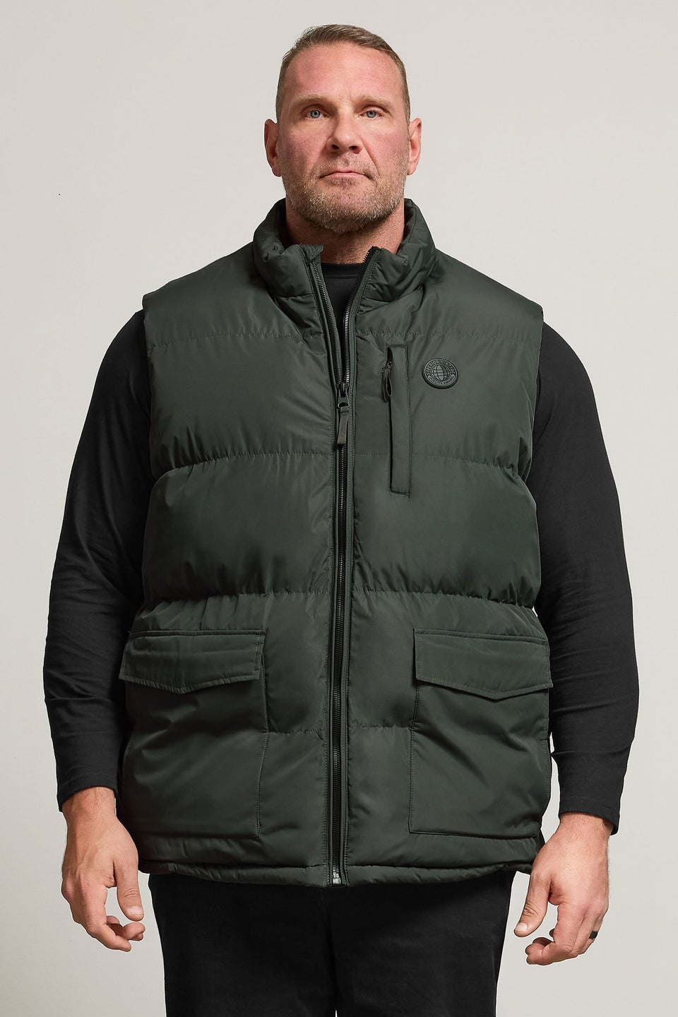 BadRhino Dark Green Zip Through Gilet