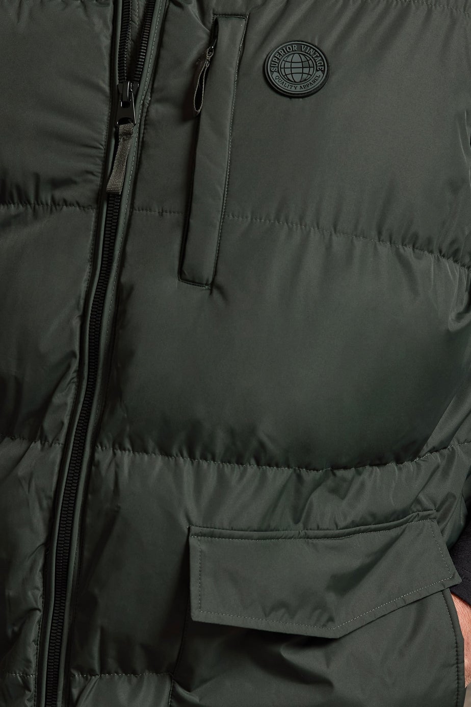 BadRhino Dark Green Zip Through Gilet