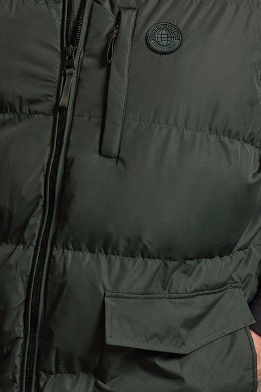 BadRhino Dark Green Zip Through Gilet