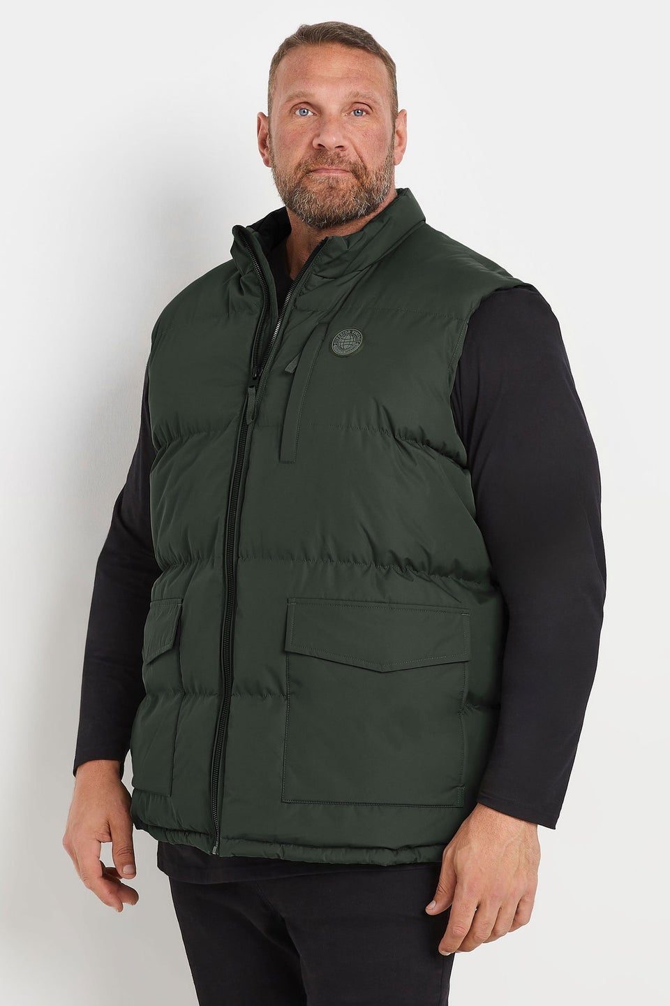 BadRhino Dark Green Zip Through Gilet