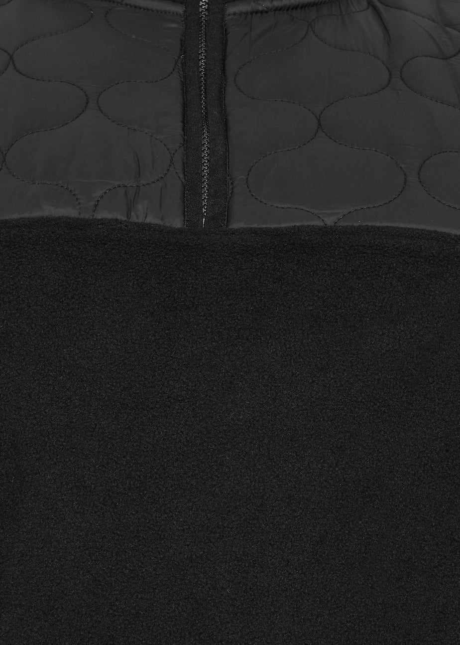 BadRhino Black Quarter Zip Quilted Fleece Jacket