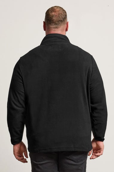 BadRhino Black Quarter Zip Quilted Fleece Jacket