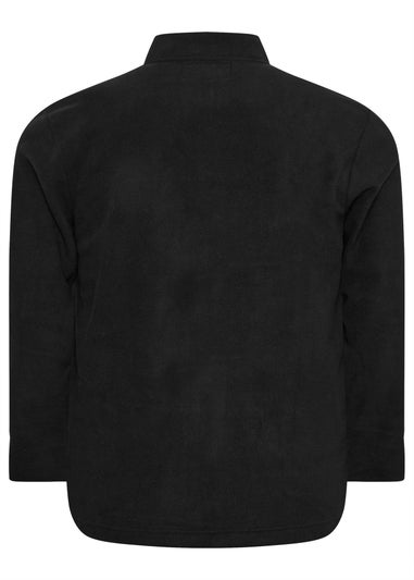 BadRhino Black Quarter Zip Quilted Fleece Jacket