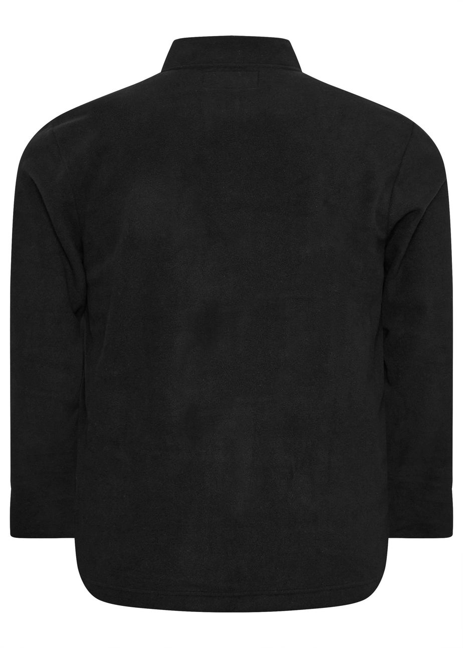 BadRhino Black Quarter Zip Quilted Fleece Jacket