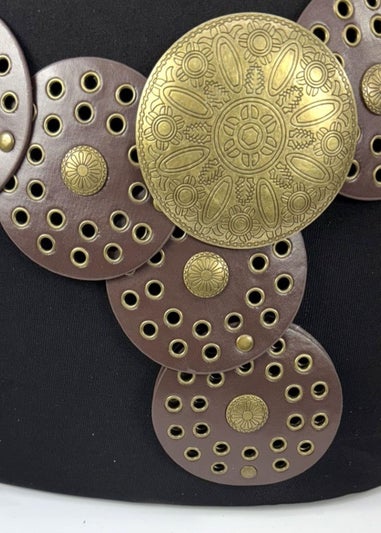 Raffaella Ladies Brown Wide Disc Belt