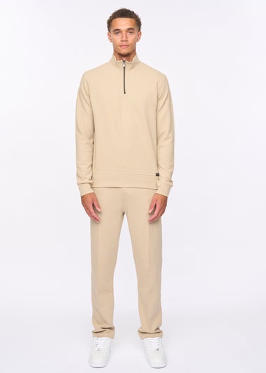 Duck & Cover Stone Slellmoore 1/4 Zip Sweat