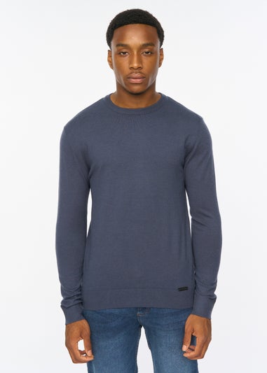 Duck & Cover Navy Consenza Knitted Crew