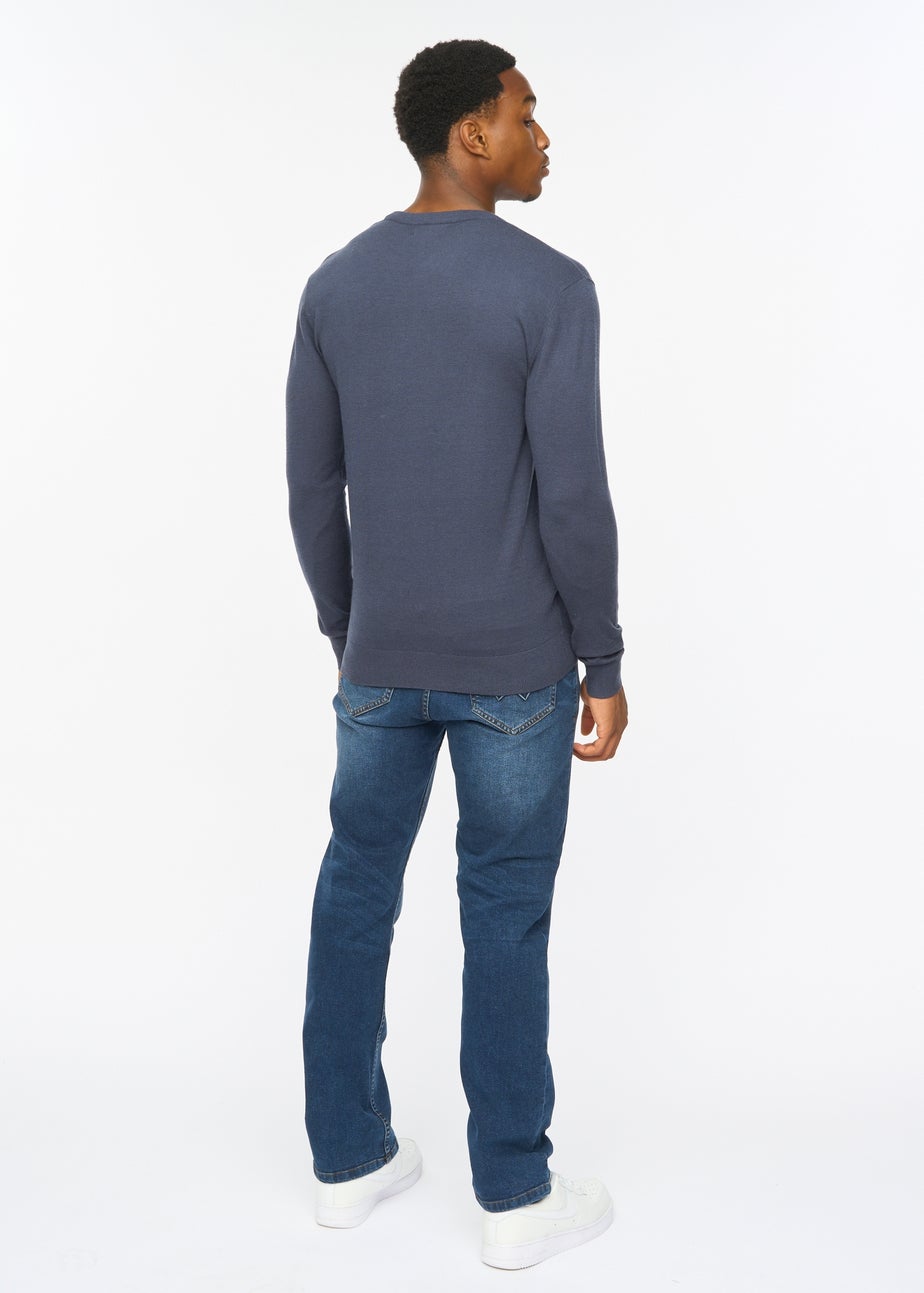 Duck & Cover Navy Consenza Knitted Crew
