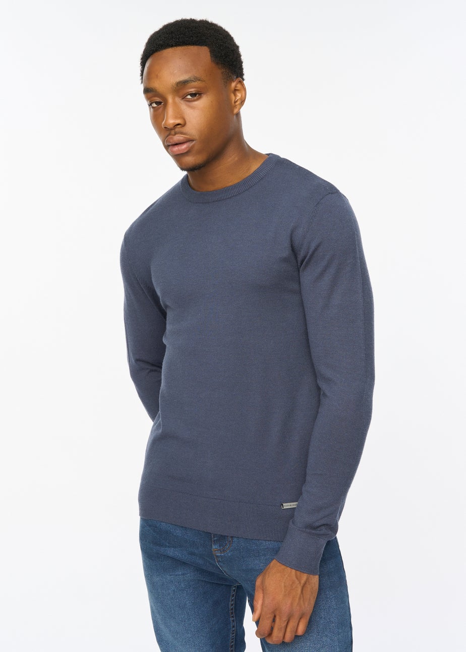 Duck & Cover Navy Consenza Knitted Crew