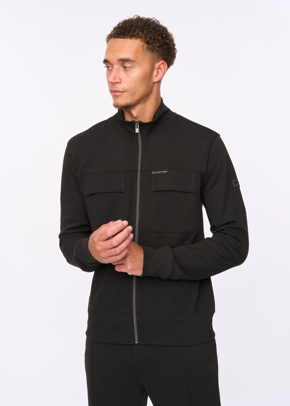 Duck & Cover Black Tames Zip Thru Sweat