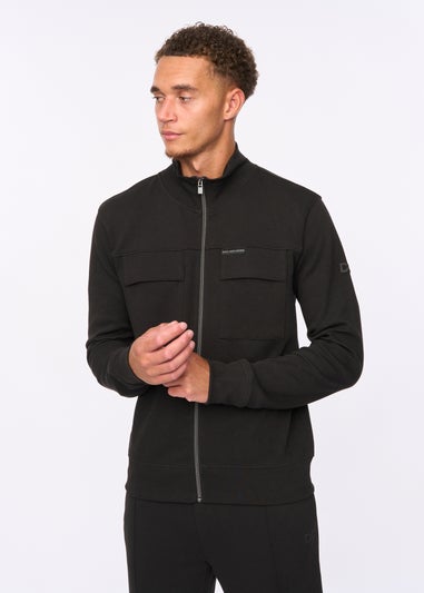 Duck & Cover Black Tames Zip Thru Sweat