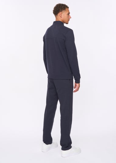 Duck & Cover Navy Slellmoore 1/4 Zip Sweat