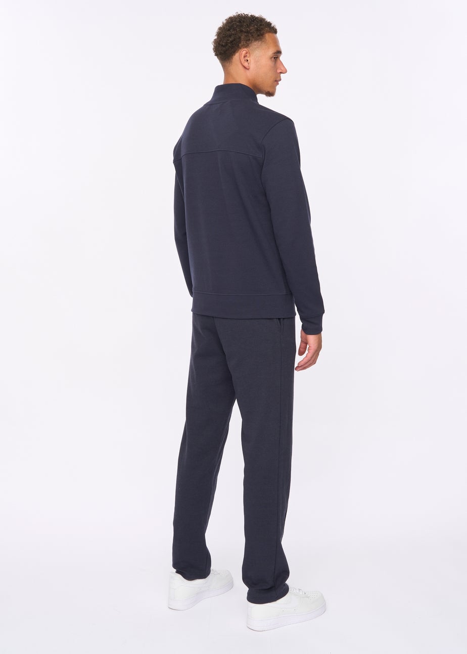 Duck & Cover Navy Slellmoore 1/4 Zip Sweat