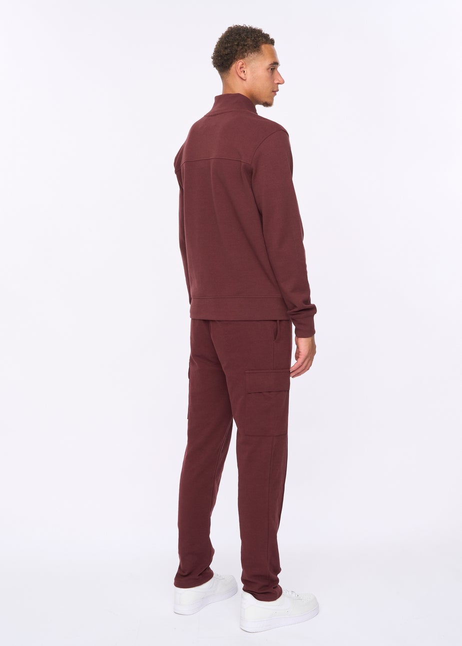 Duck & Cover Wine Slellmoore 1/4 Zip Sweat