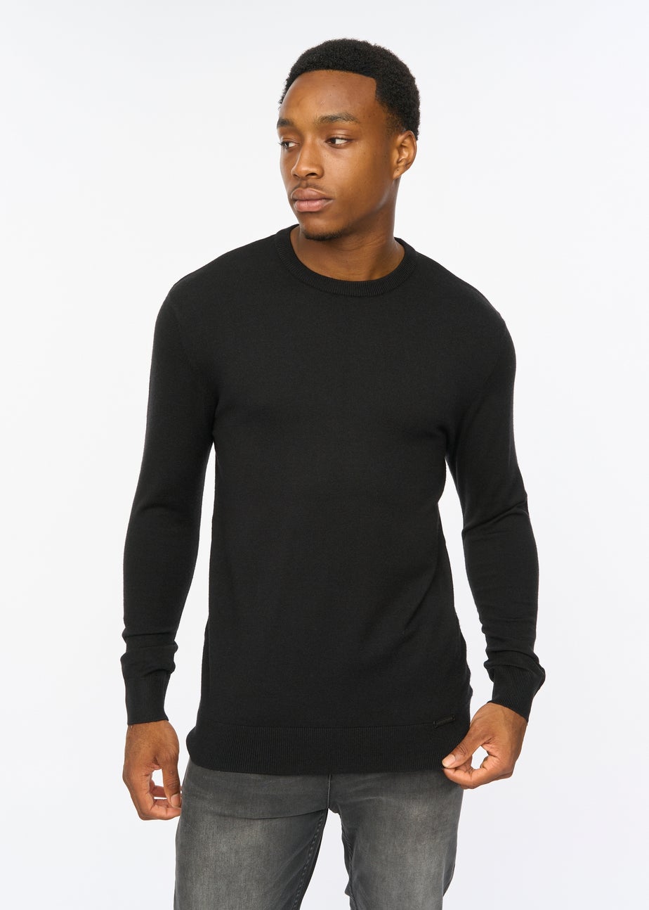 Duck & Cover Black Consenza Knitted Crew