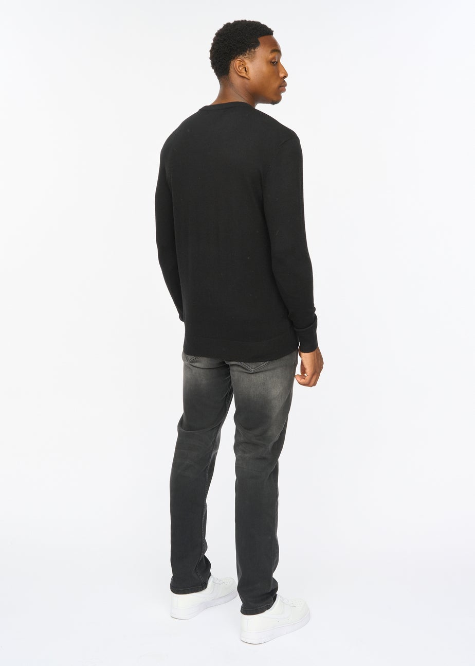 Duck & Cover Black Consenza Knitted Crew