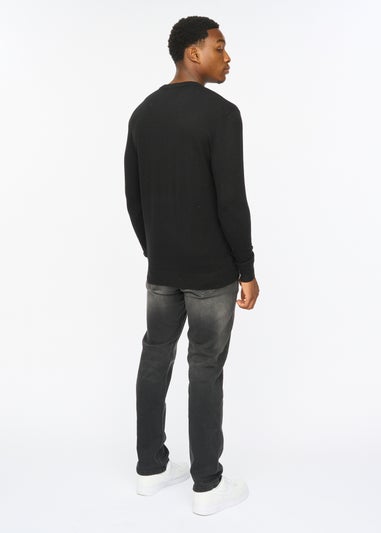 Duck & Cover Black Consenza Knitted Crew