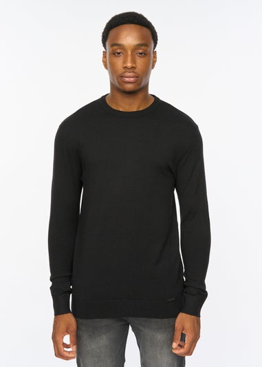 Duck & Cover Black Consenza Knitted Crew
